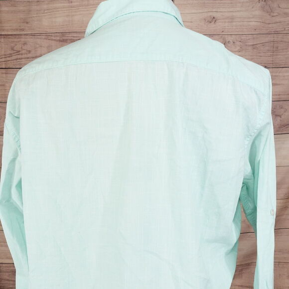 APT 9 GREEN BREEZY LONG SLEEVE BUTTON DOWN SHIRT MENS SIZE L LARGE - Picture 5 of 7